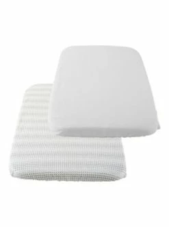 Blitzangebot 🔔 Möbel Chicco 2er-Pack Spannbetttücher Next2Me Air & Next2Me Magic In Grau Weiß Günstig Kaufen 😉