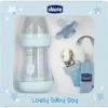 Angebote 🌟 Ernährung Chicco Geschenkset "Lovely Baby" - Babyfläschchen, Sauger Und Schnullerband, Blau Günstig Kaufen 🥰