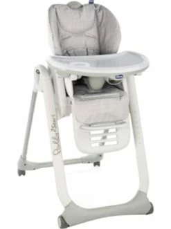 Billig 🛒 Möbel Chicco Hochstuhl PollyStart Mit 4 Rollen, Silber Günstig Kaufen 🔔
